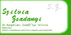 szilvia zsadanyi business card